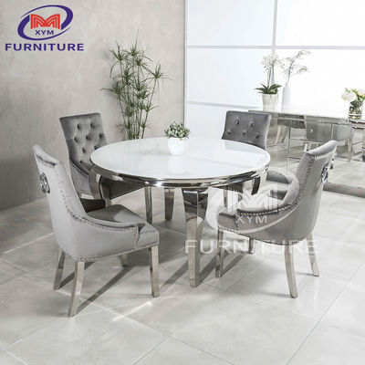 ISO9001 Stainless Steel Chair And Table Combination Stainless Steel Dinette Set