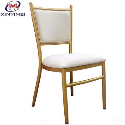 Custom Hotel Dining Chair Embossed Indentation Aluminium Alloy Metal upholstered kursi bambu